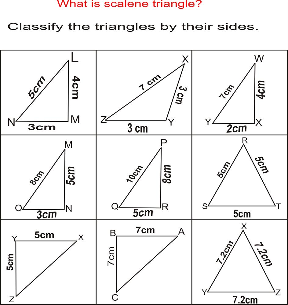 Identify Triangles Math For Grade 6